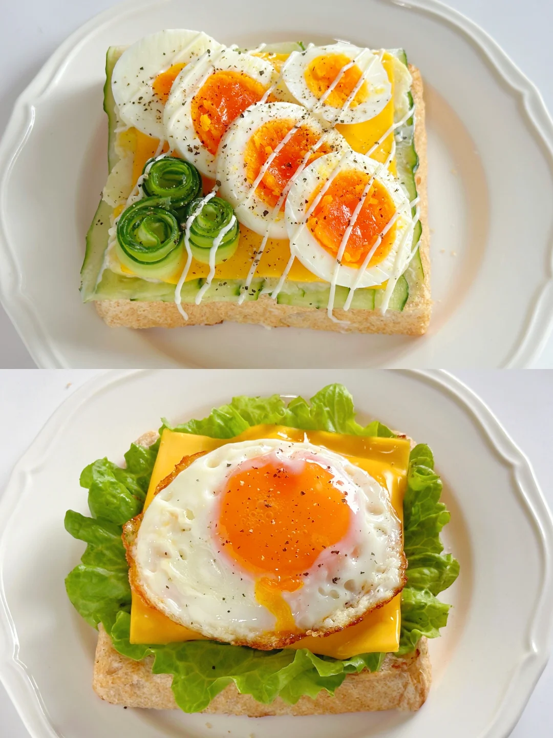 低卡饱腹｜开放式三明治🥪