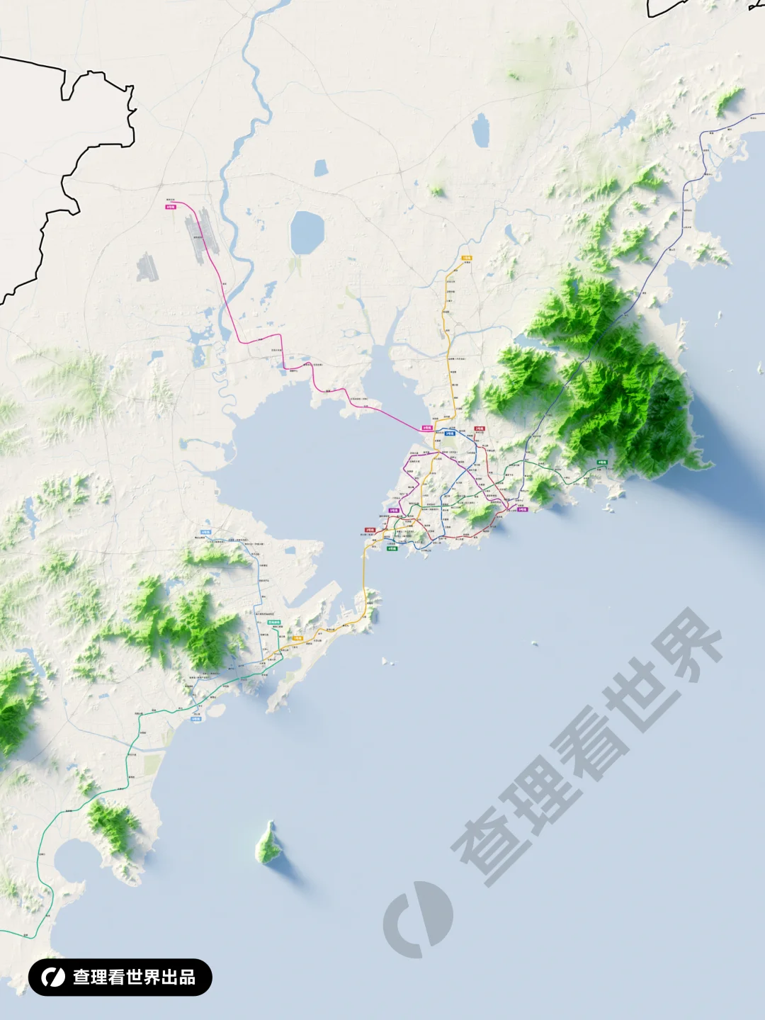 青岛市高清地铁地图全图