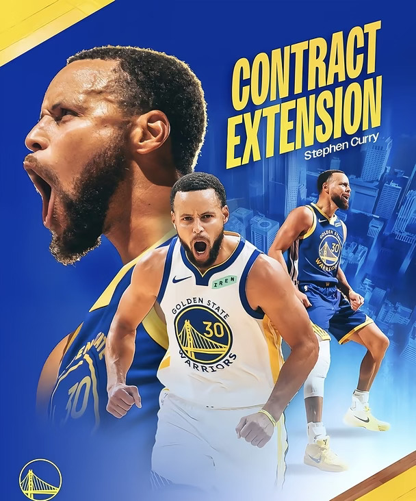 🏀一人一城！2年1.16亿，库里续约！