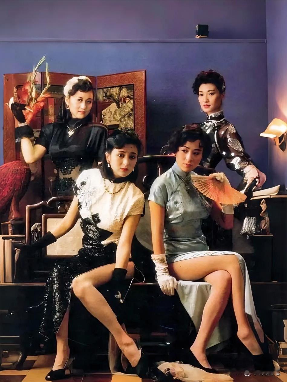 这四位是谁？穿着旗袍风情万种，特别是前面两位，露着修长的大腿，好美好迷...