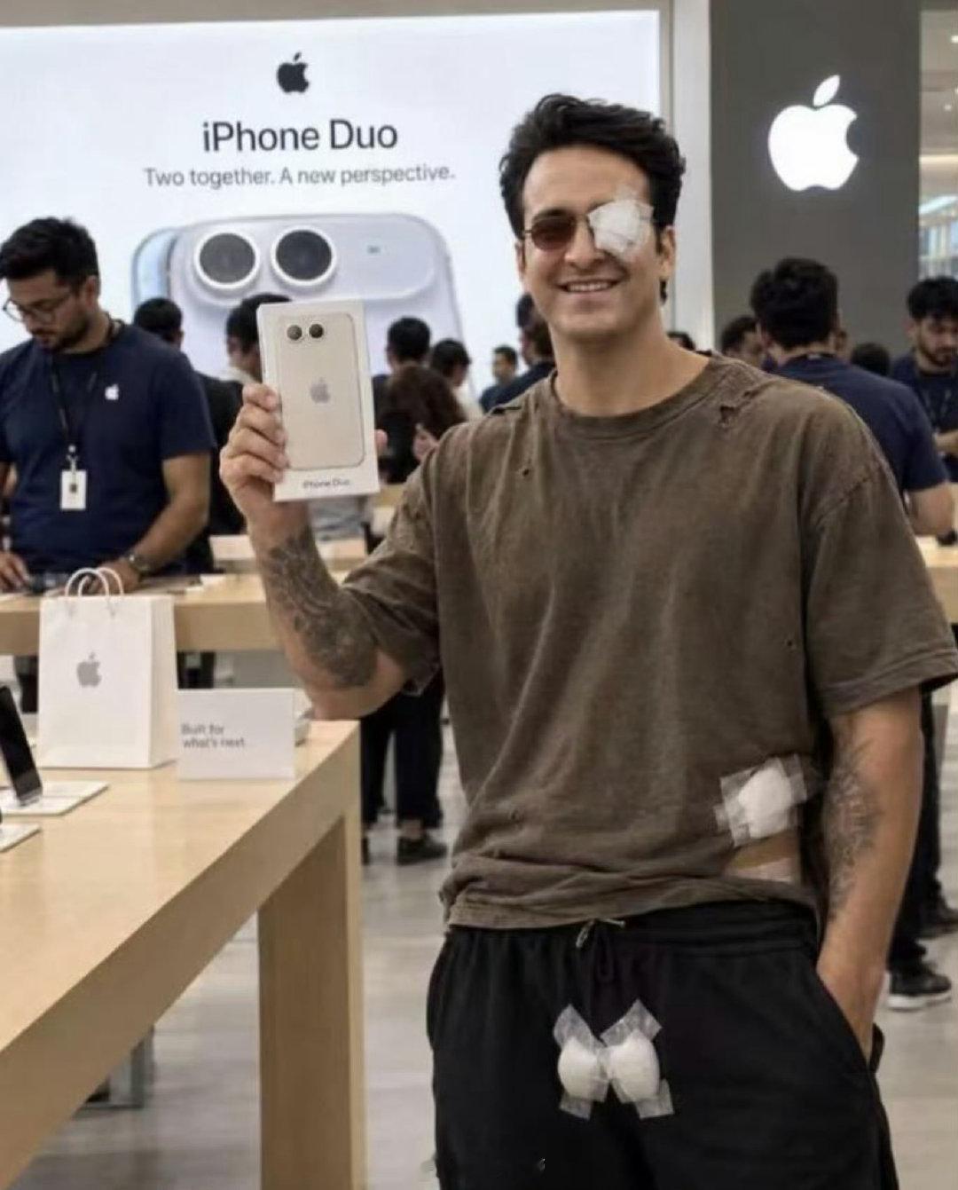 #折叠屏手机销量暴涨#
买iPhone Duo需要付出这么多吗？[笑cry]
真特么人才啊 ​