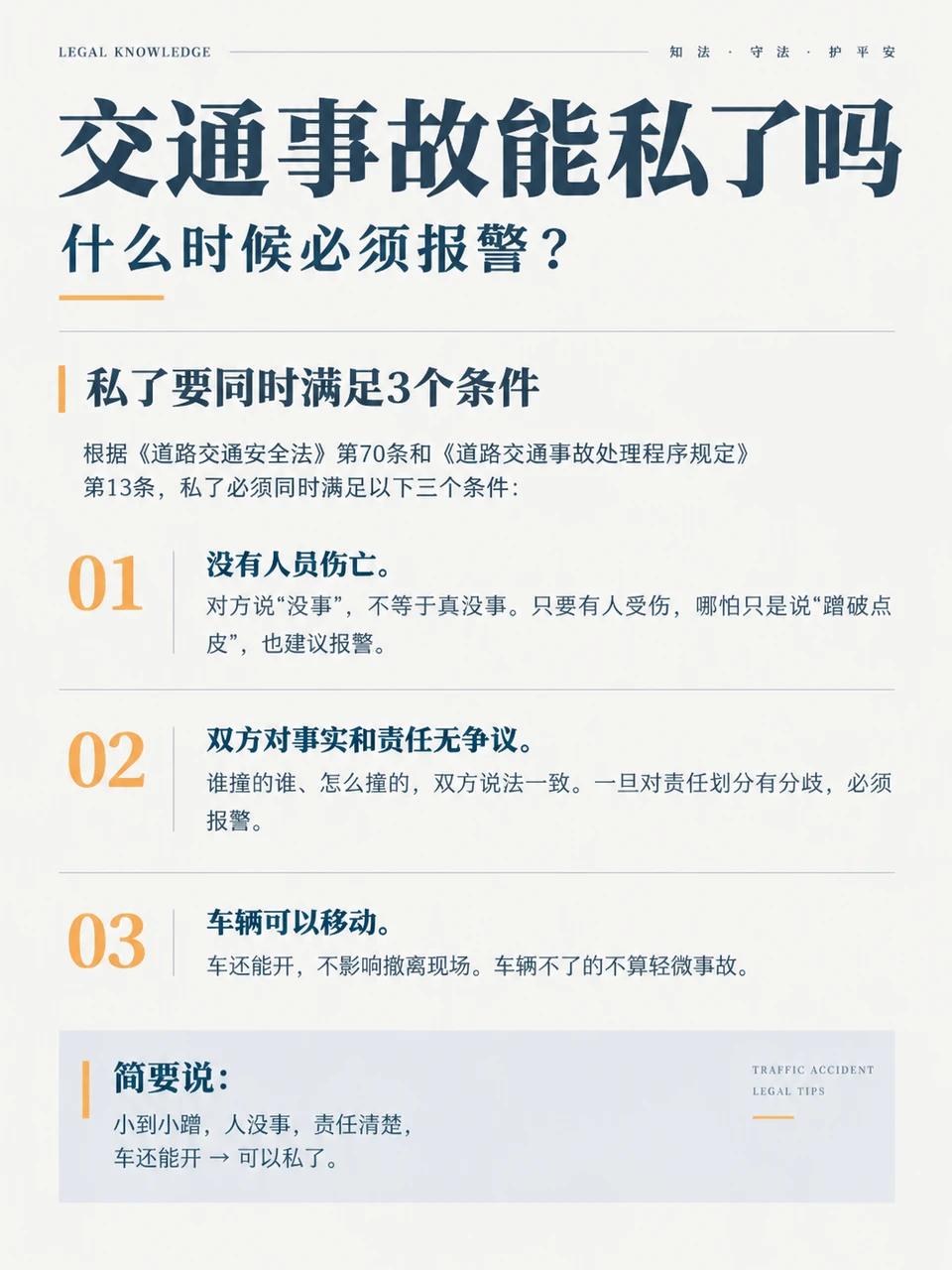 开车出事故千万别乱私了！