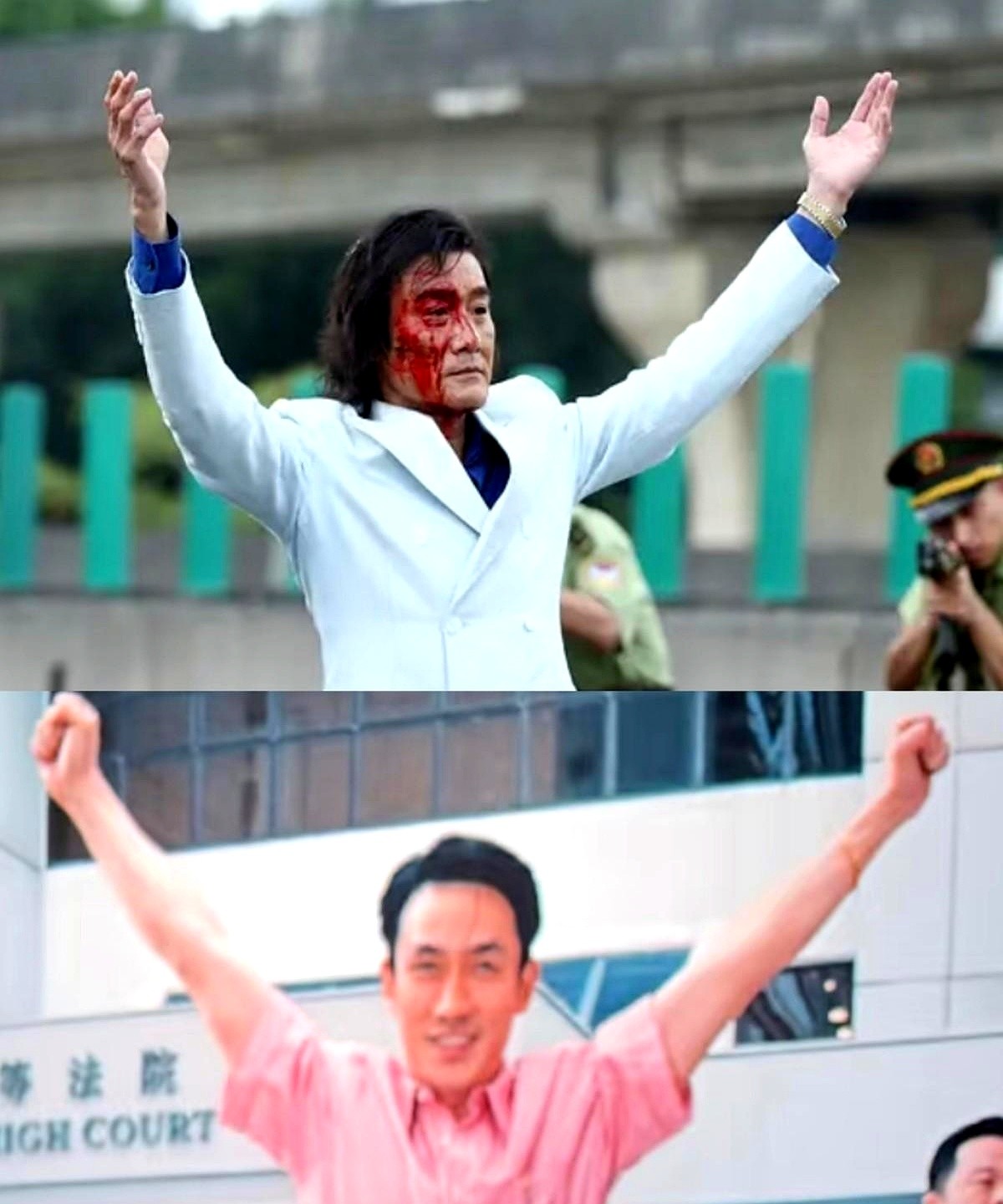 当年那个把脚搭在桌上的“贼王”，一转眼成了被勒索的“首富”。

说的是梁家辉。早些年他在戏里演张子强，眼神里全是狠劲。

到了新片《空枪》里，身份彻底掉了个个儿。

这次朱一龙成了那个绑架者。而梁家辉摇身一变成了被绑者的长辈，坐上了当年李嘉诚那个位置。

从绑匪演到富豪，戏里的位置全变了。

风水轮