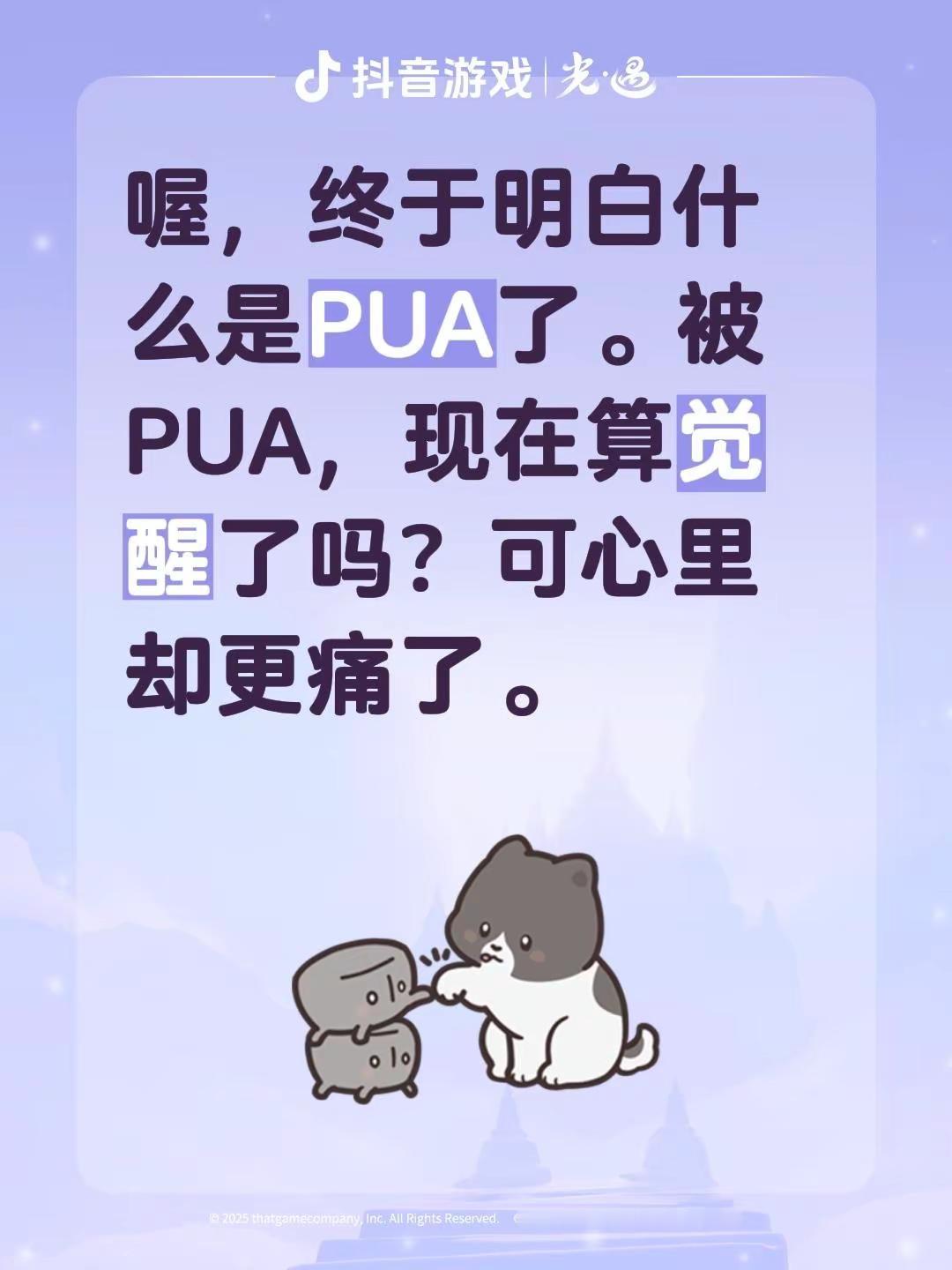 喔，终于明白什么是PUA了。被PUA，现在算觉醒了吗？可心里却更痛了。