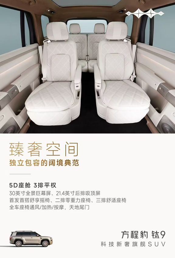 方程豹钛9首发舒享摇椅