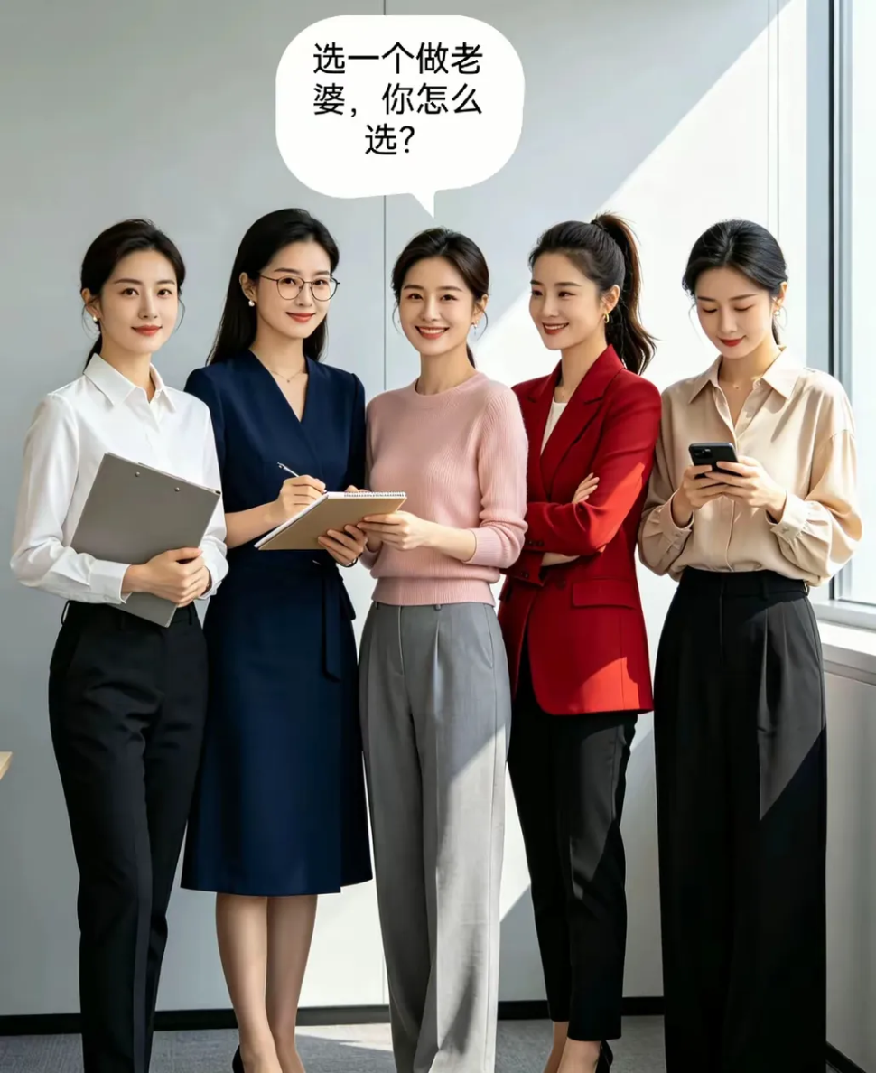 选一个做老婆，这个有点难，我是真选不出来，如果是你，你选第几个?