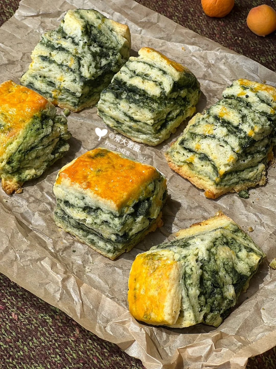 用了40g抹茶粉做千层司康🍵给我香迷糊了……