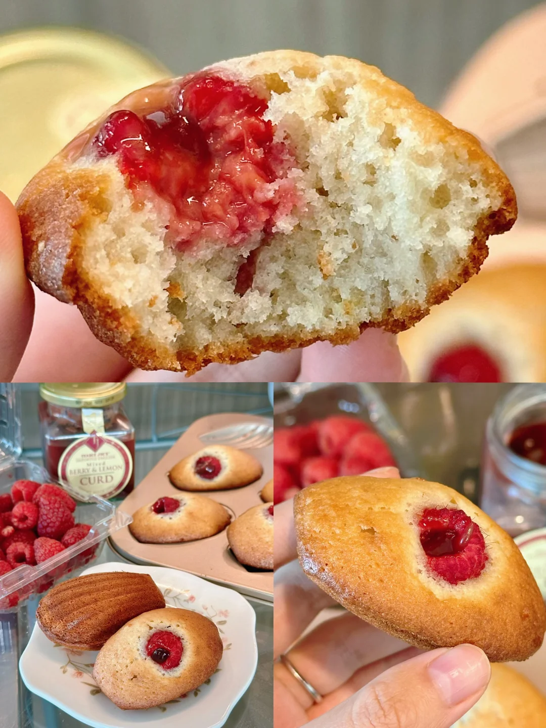 缺德舅树莓流心玛德琳🍓一颗一个治愈小宇宙