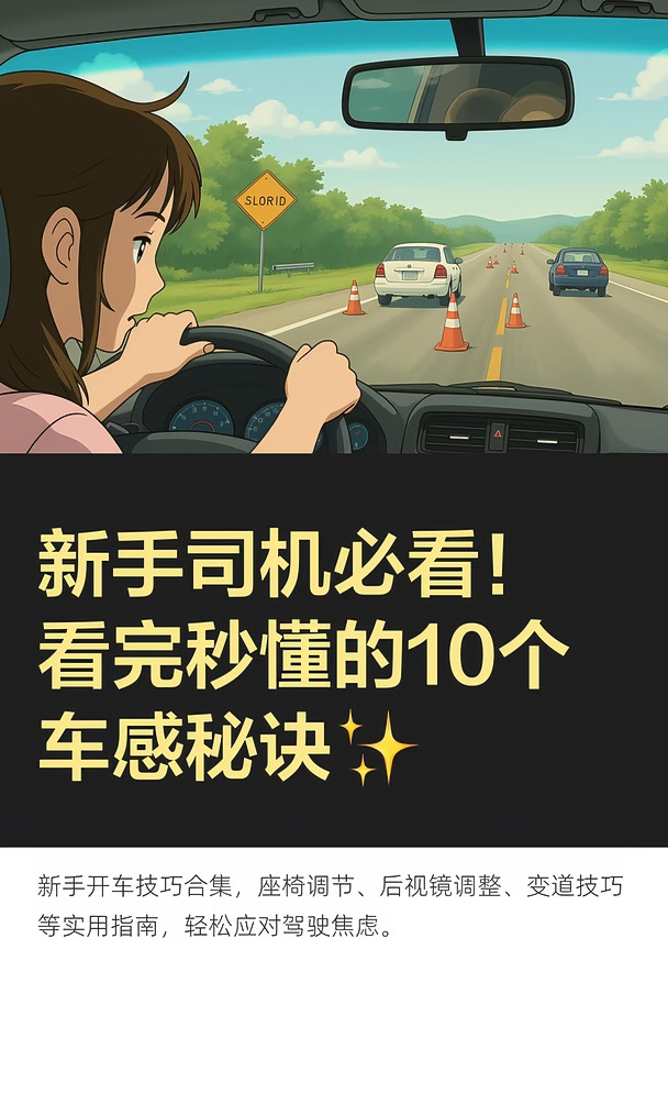 新手司机必看！看完秒懂的10个车感秘诀✨