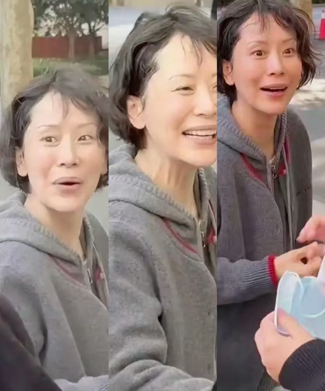 47岁海清素颜逛街被偶遇，穿件休闲卫衣身形清瘦。为了演话剧她特意减重，卸下明星光环，坦然接纳岁月的痕迹。不刻意装嫩，这真实接地气的状态，才是好演员该有的样子！