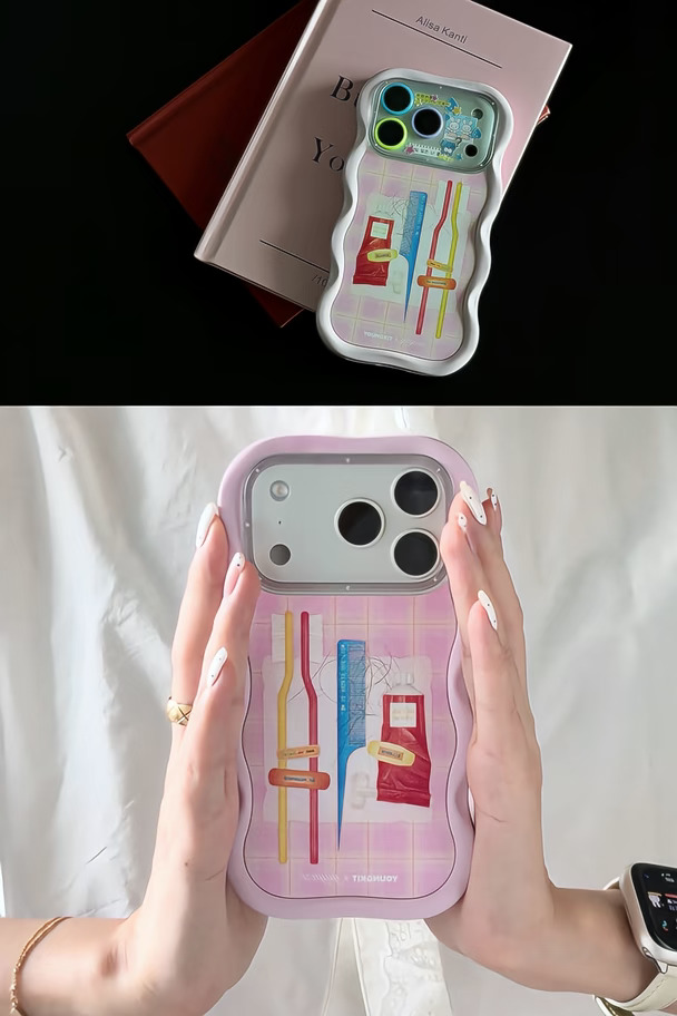 ✩📦₊°⊹♡小众艺术感童趣格纹手机壳