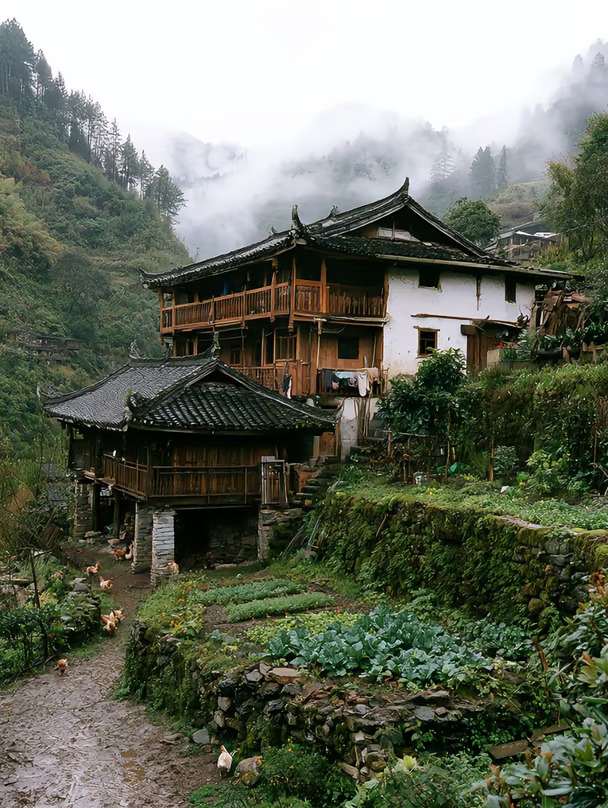 山野古村｜云雾缭绕，藏于山林的古村落🏡