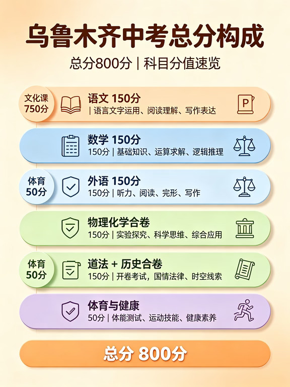 🔥乌市中考总分 800｜2027 考生家长收好