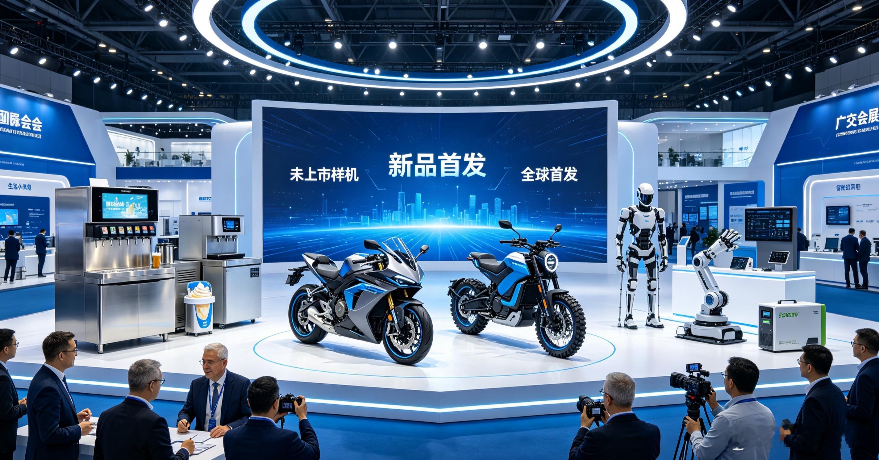 广交会大量未上市新品集中亮相！从炒冰机、全新摩托到前沿黑科技，抢先一睹中国制造未来新品
第140届广交会迎来创办七十周年，本届一大重磅亮点，就是首次设立新品首发展示区，全场将要举办超过700场新品首发活动，新品数量相比上一届增长15%，大量还没有正式量产上市的原型机、全新样机，优先拿到广交 ​