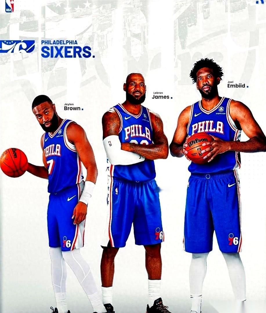 詹姆斯加盟76人，将在2026-27赛季打他的第24个NBA赛季。
这支球队现在的阵容里不仅有恩比德，还弄来了有2024年总决赛MVP履历的杰伦·布朗。
DraftKings目前把他们的总冠军赔率定在+900，落后于赔率+270的马刺和雷霆。
这事儿听着真挺像做梦的，但NBA官方资料就是这么板上钉钉
