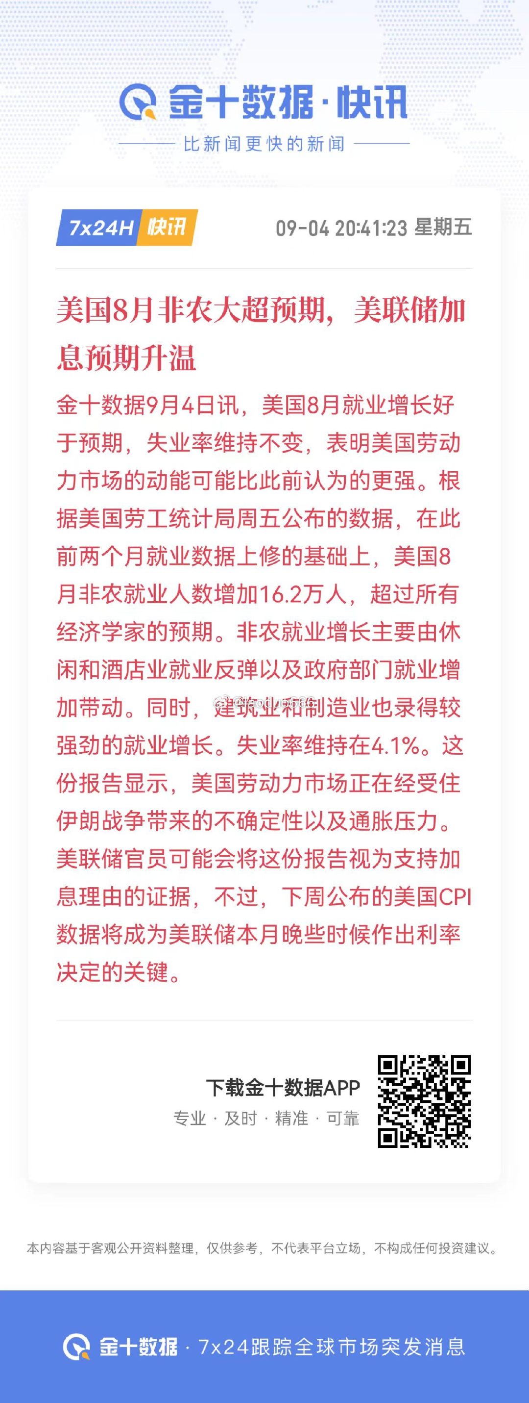 非农太离谱了。美国明目张胆造假，事后修正，狗东西啊。 ​