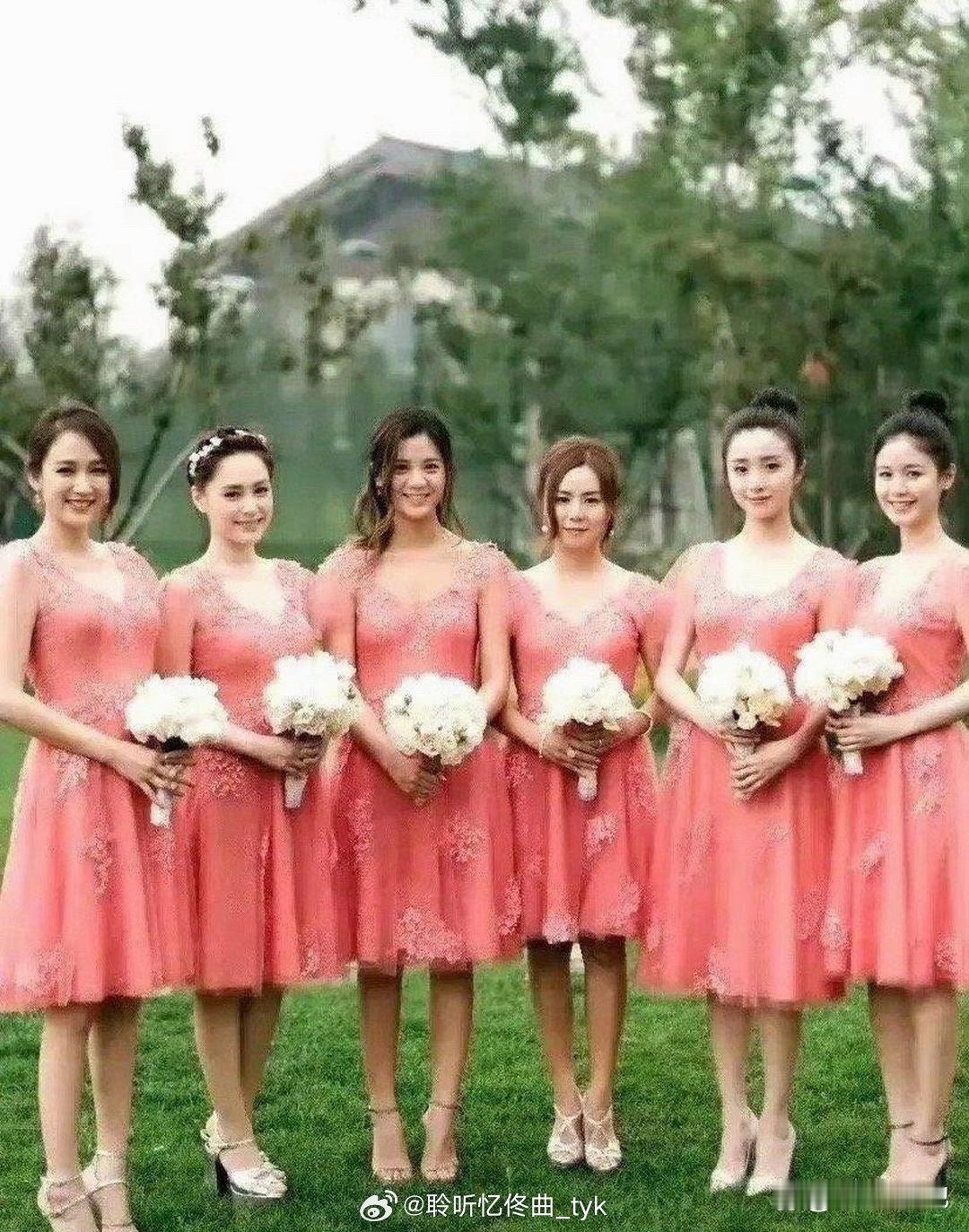 陈妍希当年的伴娘团可以算是伴娘界的天花板了吧 ​