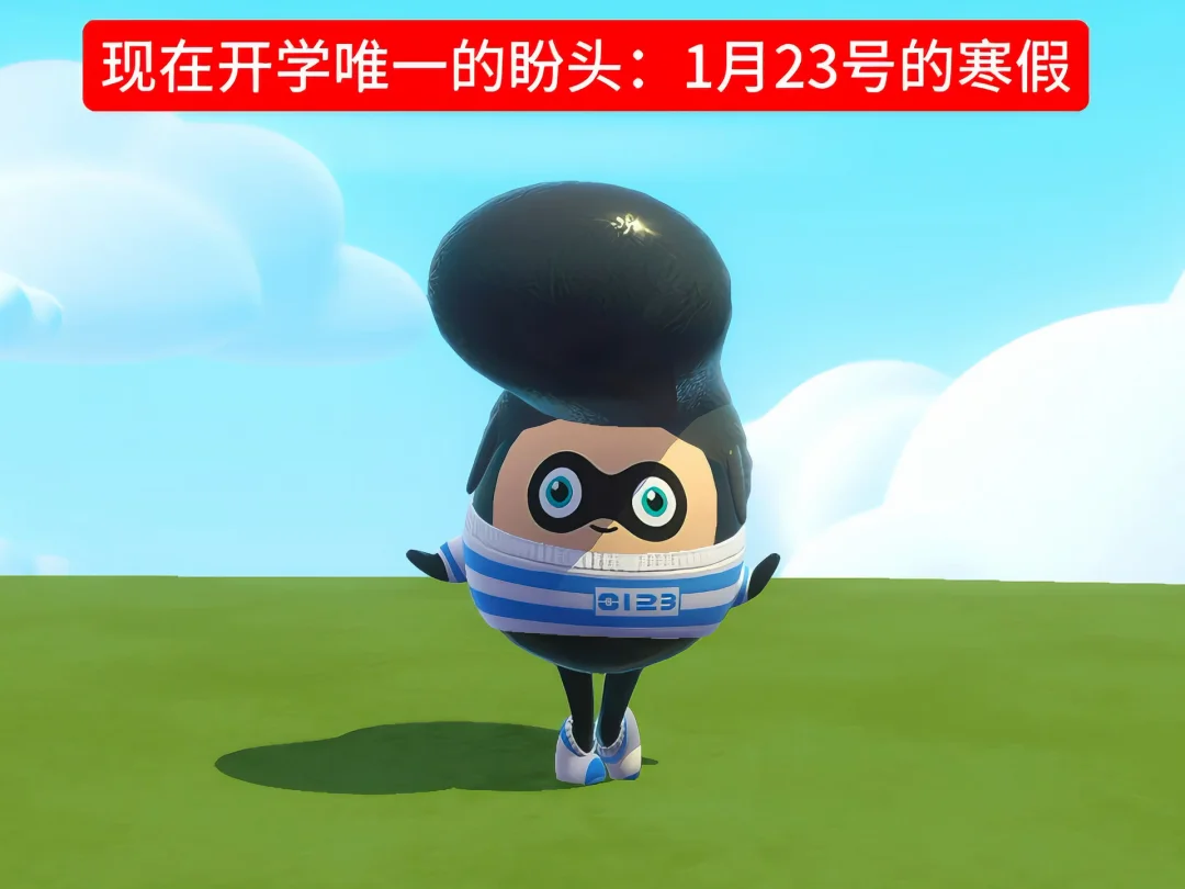 现在开学的唯一盼头就是1月23号的寒假了