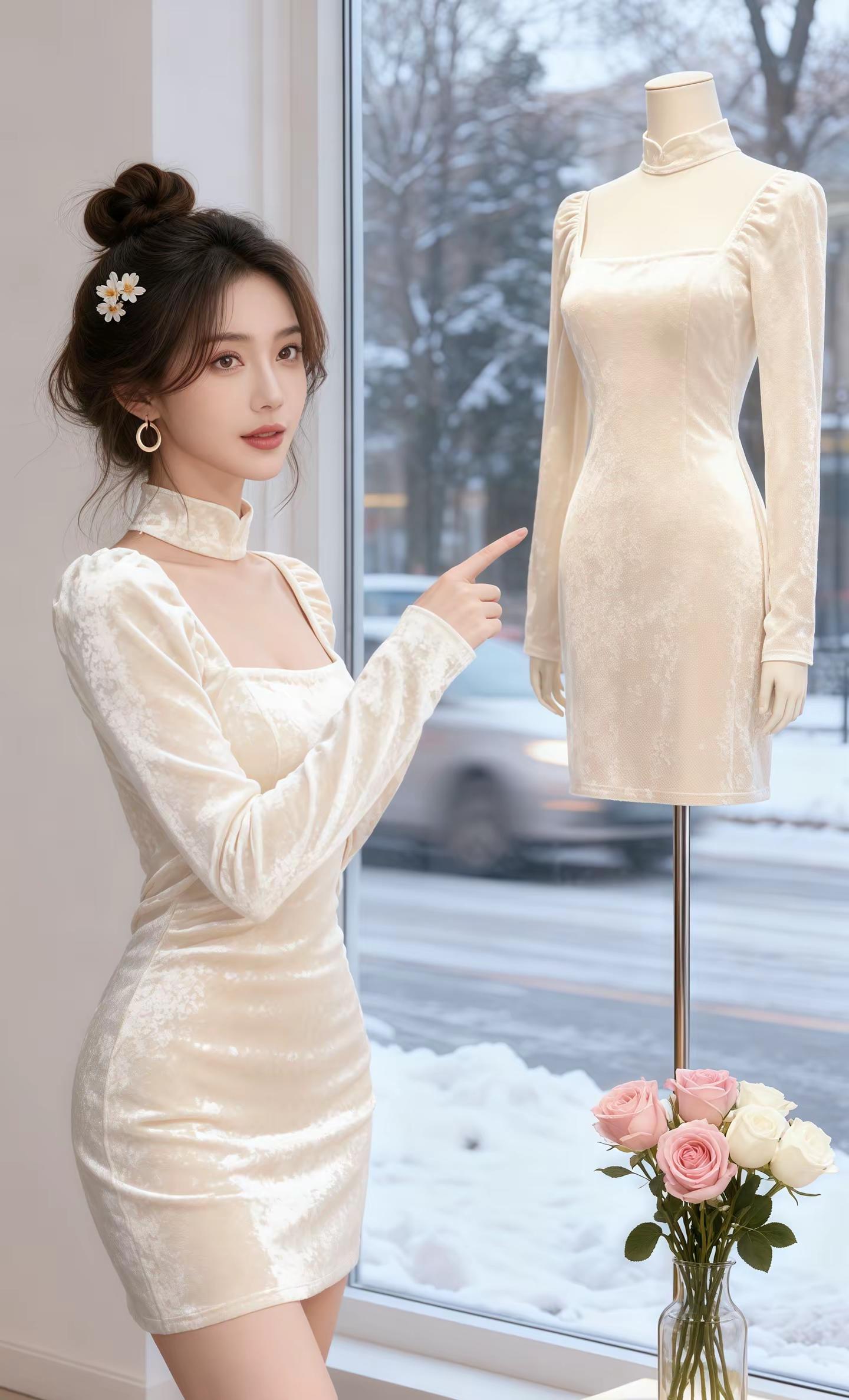 姐妹们，这件裙子真的绝了！它穿上身的效果简直太美了，超级显身材，让你瞬...