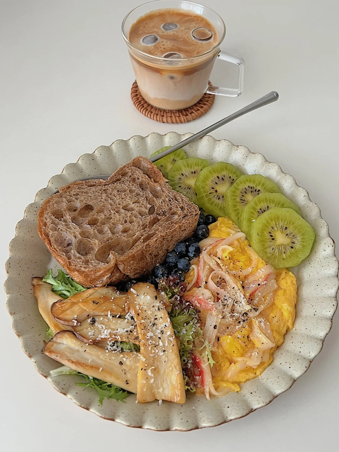 普通人的减脂餐🍴吐司蟹柳滑蛋拼盘🍱