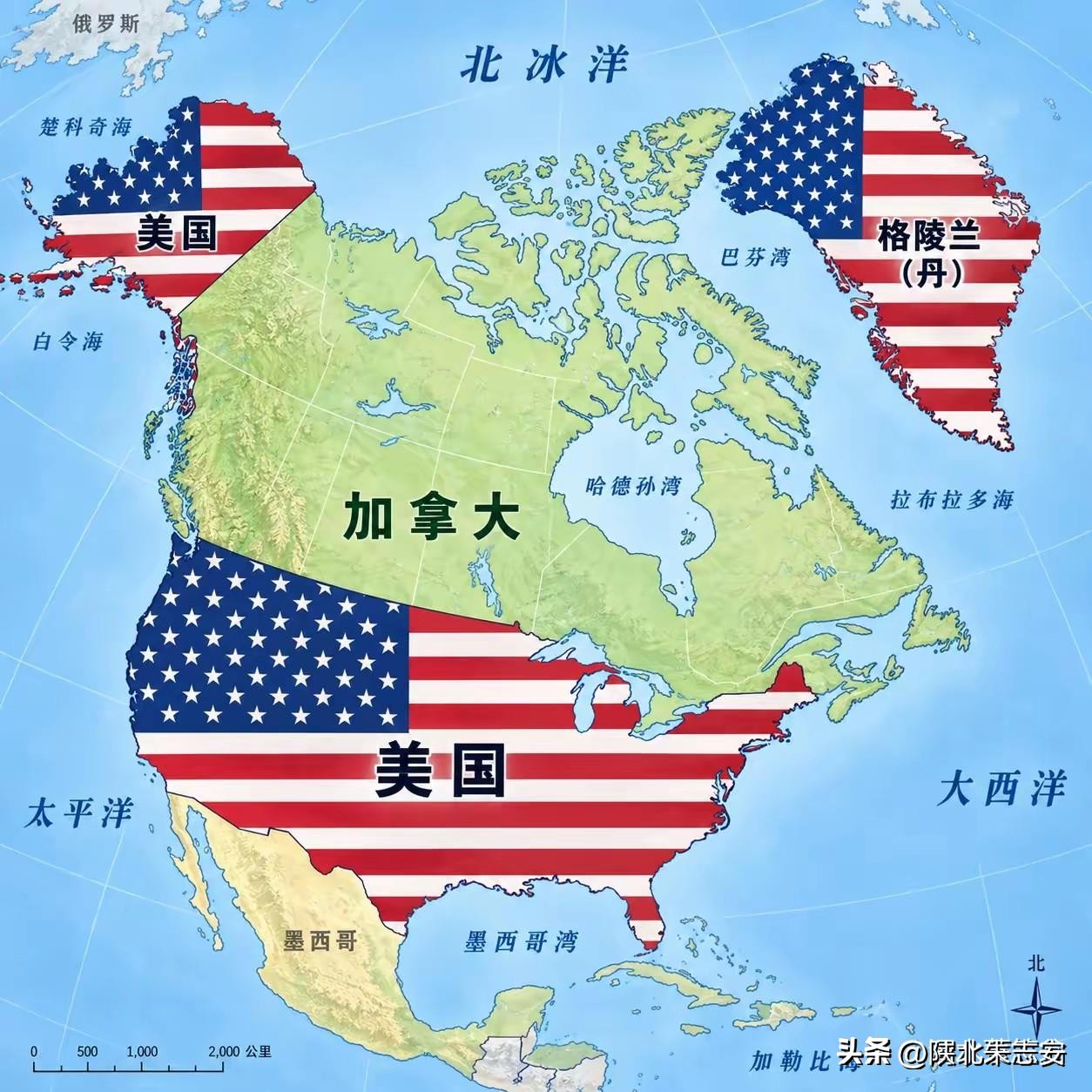 格陵兰岛变局，加拿大陷入三面包围圈