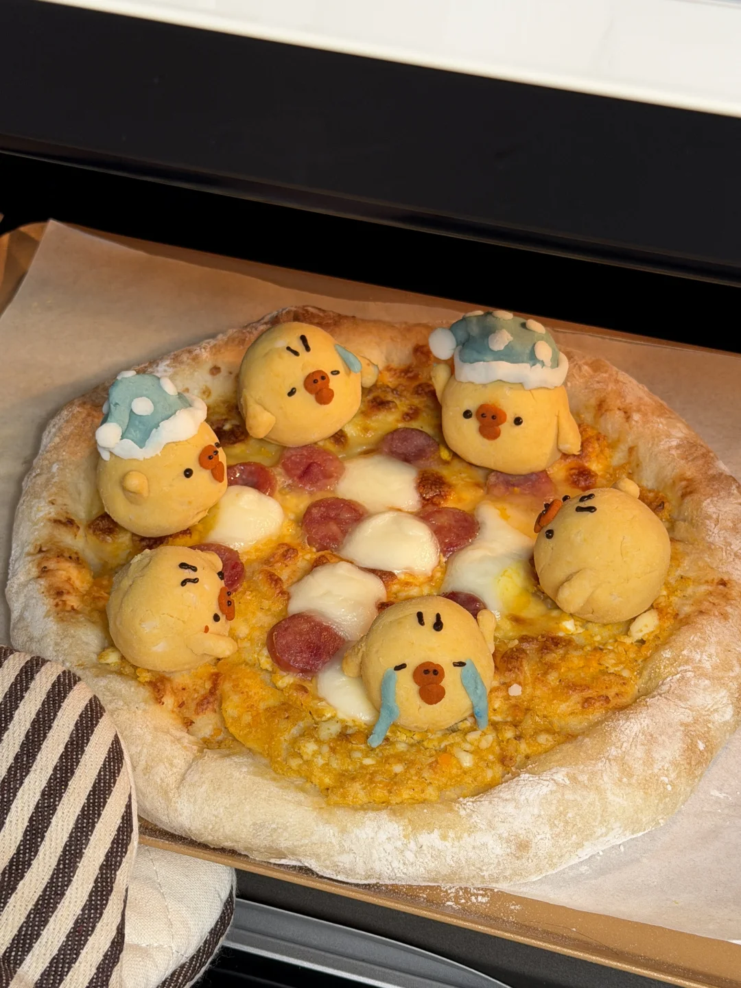 鼻孔鸡土豆泥披萨🍕～