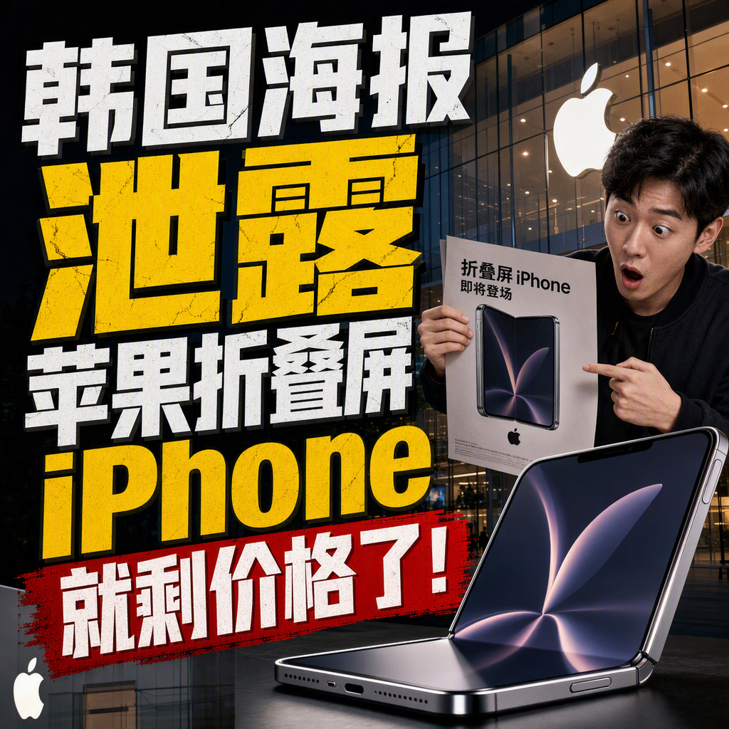 问大家一个问题：一台连折痕都压不住、机身比直板机厚一倍的手机，凭什么卖到2000美元以上？
这就是苹果首款折叠屏iPhone Ultra的真实处境。
这几天韩国流出的官方海报，基本把这款新机的底牌全亮了出来。
第一个信号，是产品定名。
新机叫iPhone Ultra，不是Fold。苹果用Ultra命