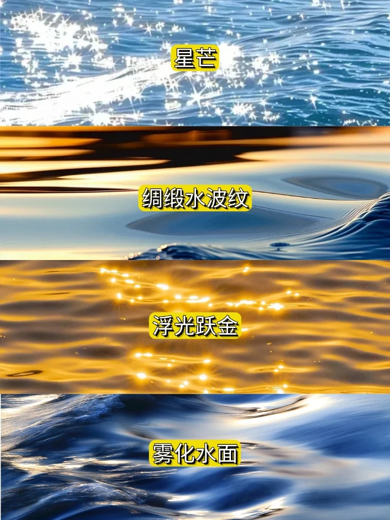 如何拍出水面的各种形态？