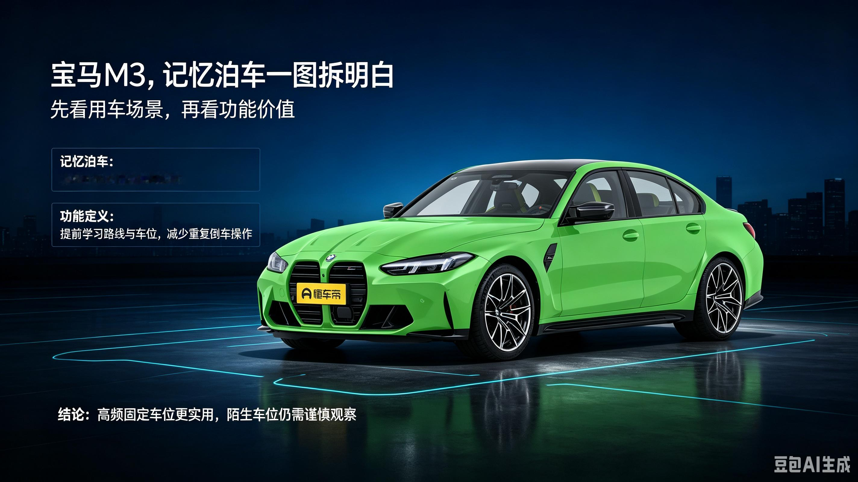 宝马M3记忆泊车，一眼讲明白