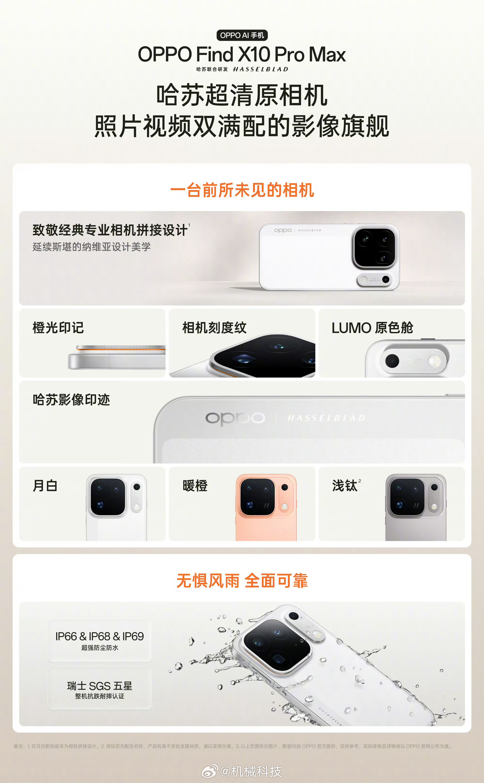 #OPPO发布会#没来得及看直播，那也得看图过一遍，几个亮点留意下，哈苏超清原相机打造真实还原影像系统，Pro Max搭载新一代 2nm 旗舰芯片天玑 9600 Pro，Pro Max 依托三 2 亿镜头群，支持 8K 全焦段 Log 视频录制和全焦段 4K 120fps 杜比视界。 ​