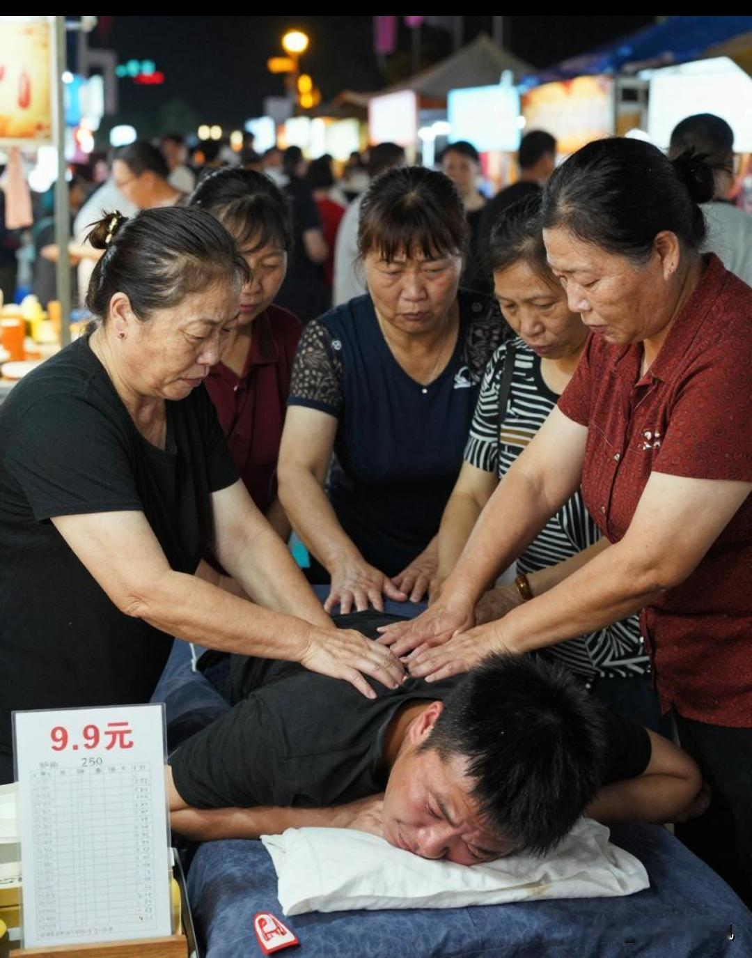 旅游最大翻车现场！9.9元夜市按摩入坑，5位大妈轮番操作，小伙含泪花250元受罪
 
便宜的消费体验，往往藏着最隐蔽的套路。出门游玩的松弛心情，很容易被街边看似亲民的福利项目打乱节奏。2026年9月3日曝光的南宁夜市趣事，让无数网友哭笑不得。一名广东游客本想沉浸式品尝当地特色美食，却因一次心软的低价