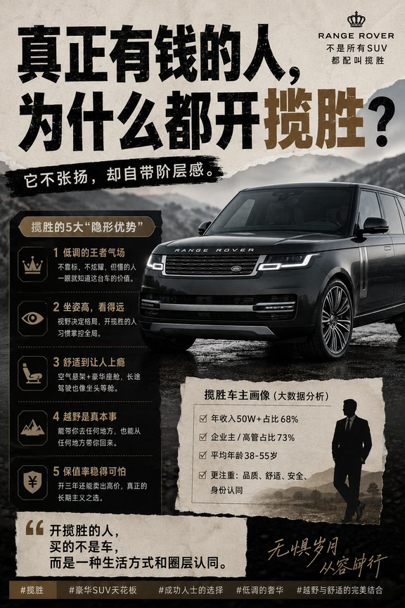 真正有钱的人都不买揽胜？