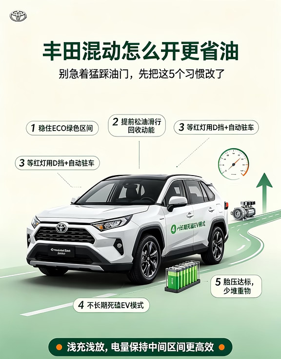 丰田双擎｜这样开油耗直接往下掉💡