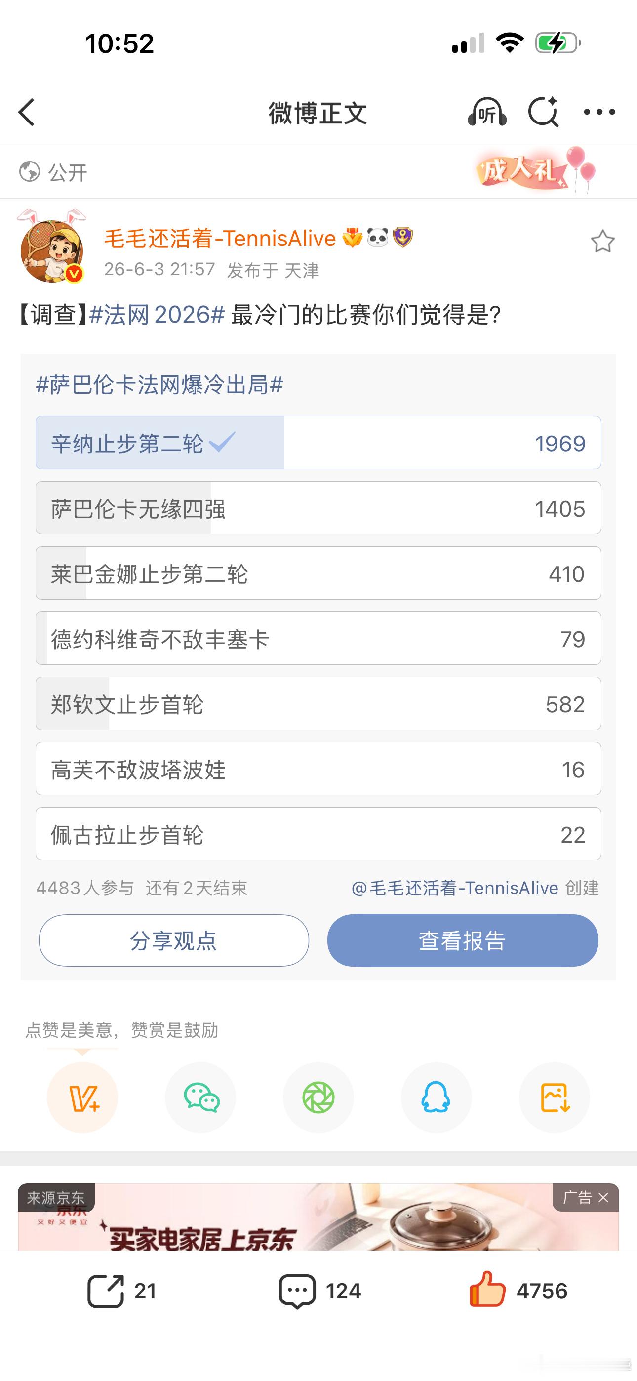 法网已落下帷幕，留感想一二，1. 郑钦文第一轮就被资格赛选手淘汰本来意...