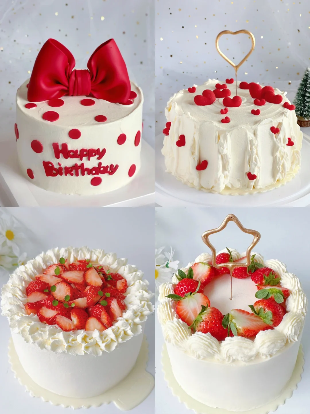 甜甜的ins风蛋糕！好看易做•6寸生日蛋糕合集