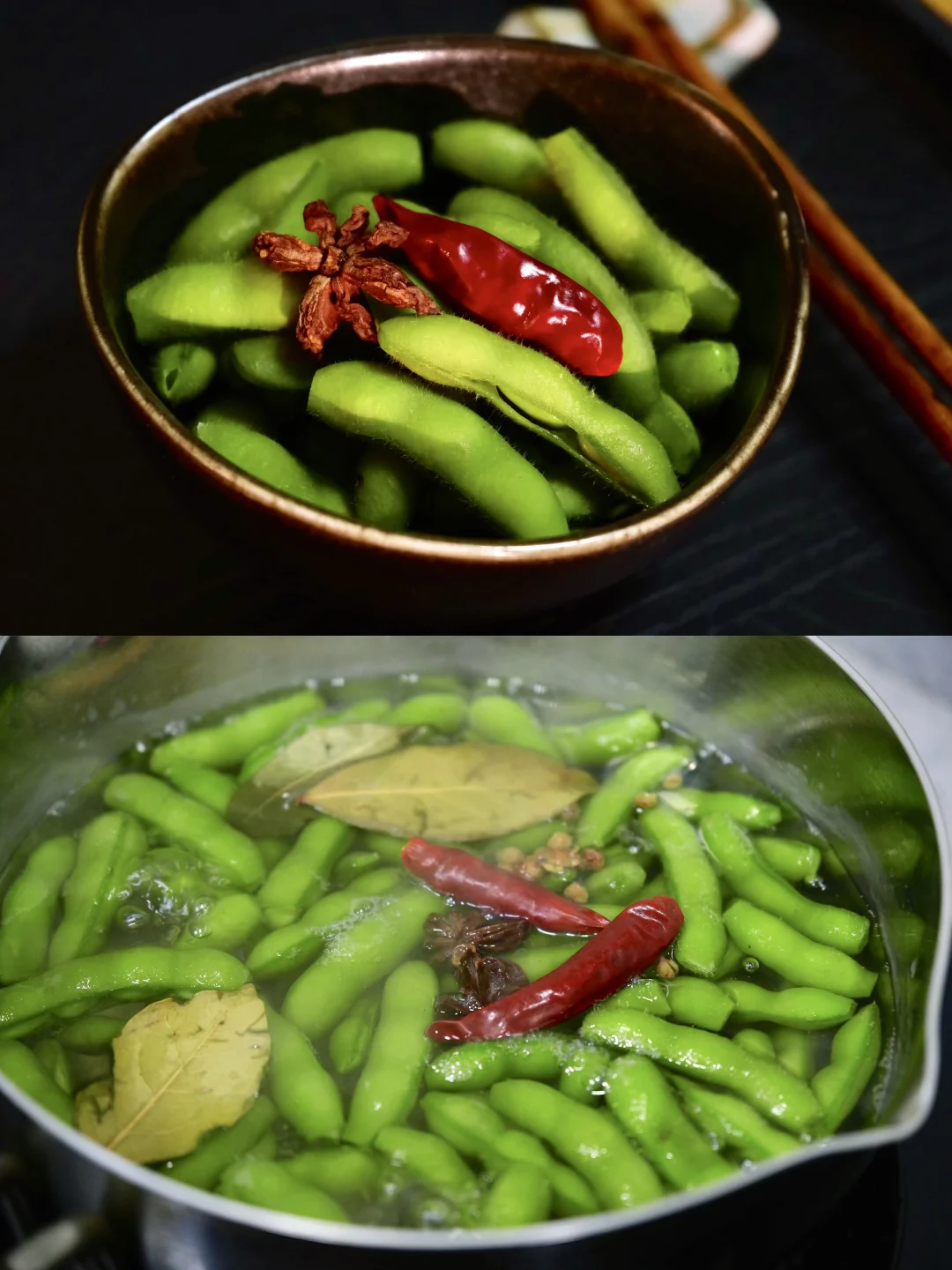 343天｜夏天的夜晚 盐水毛豆配茉莉清柠黄酒