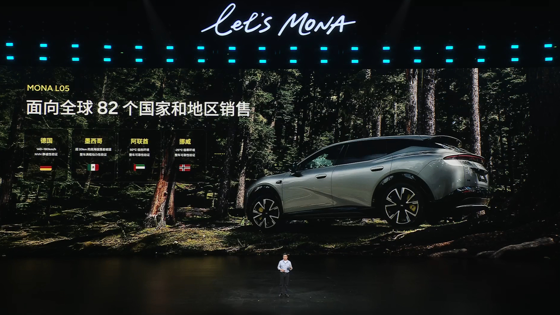作为全球车，MONA L05 用全球化的高标准严格打造。

MONA L05 面向全球 82 个国家和地区开发，全球投入 660 台测试车，跨越 25 个国家和地区，累计测试里程突破 500 万公里。不只是追求及格标准，而是超标满足，绝非速成车。

🏗️被动安全防护拉满：按照中国、欧洲、澳洲三大五星安全标准开发，采用 ​
