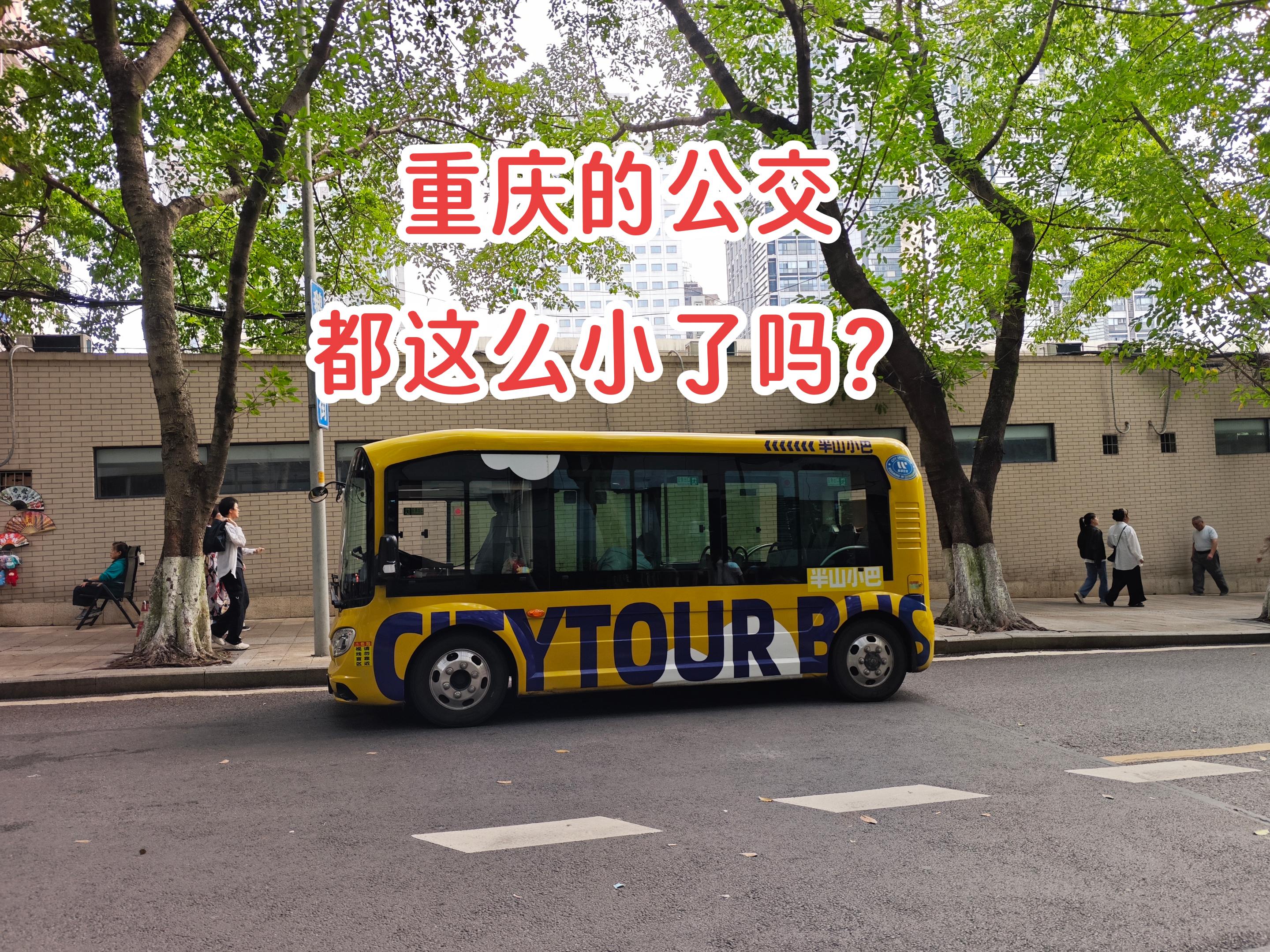 公共交通爱好者 重庆  老街树荫里的公交 城市穿梭巴士 特色巴士
