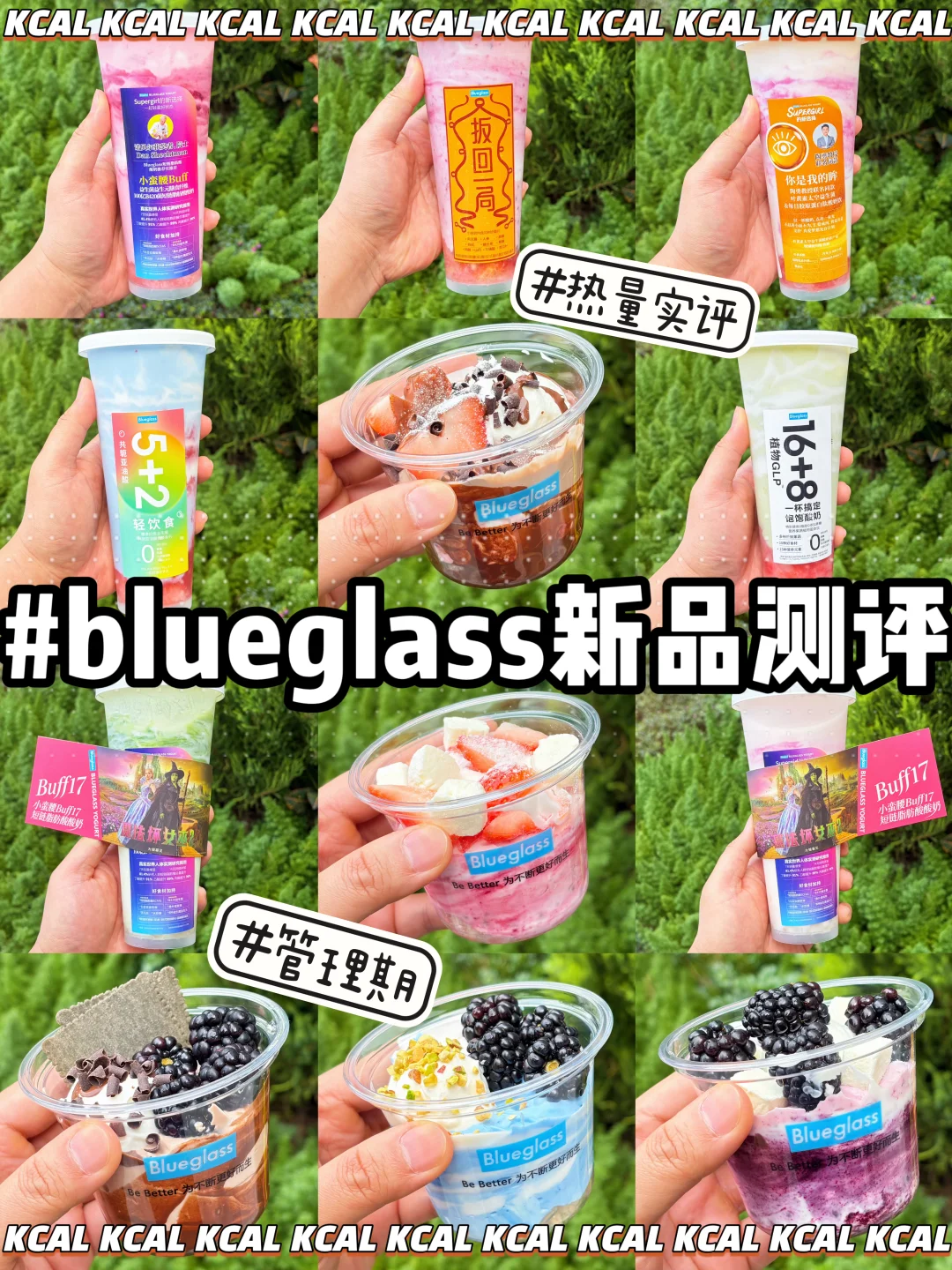 🆕12杯新品🍓全测评️‼️blueglass热量测评🔥