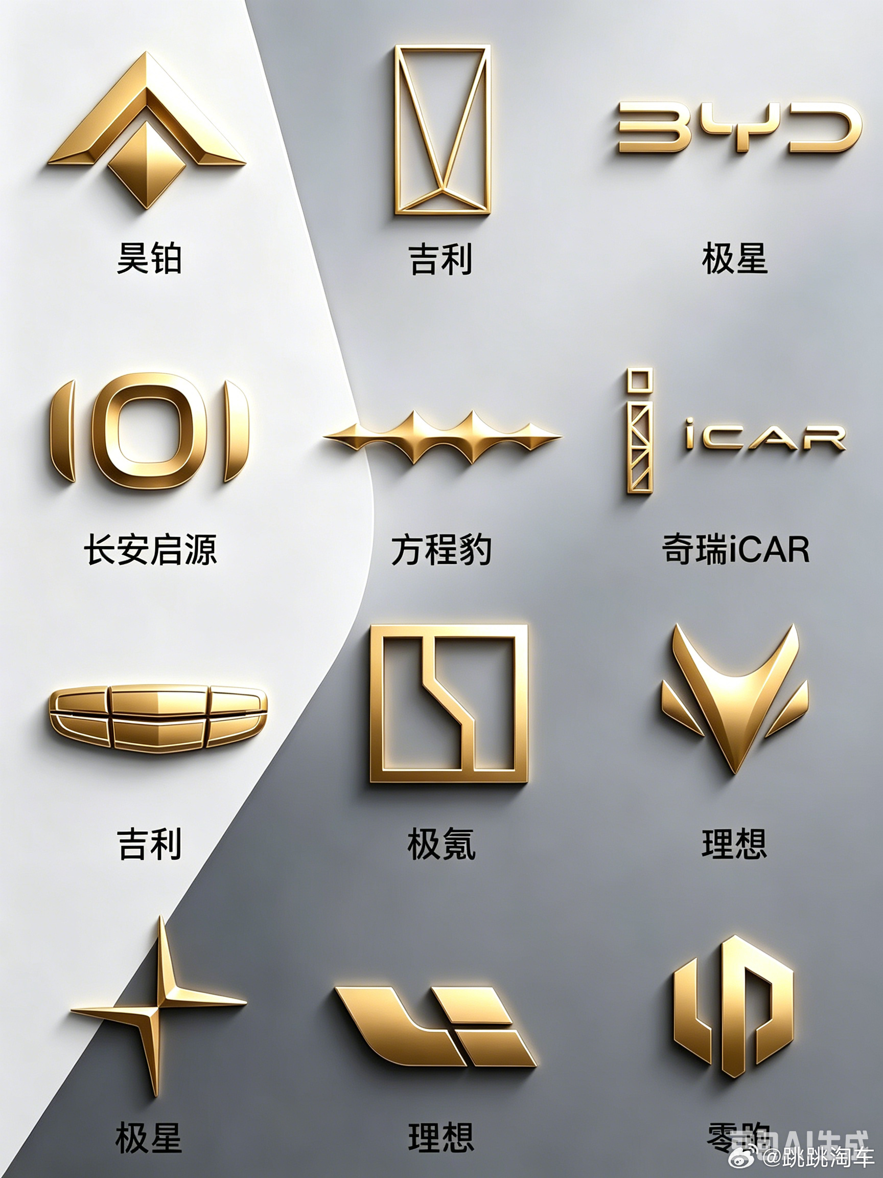 一张图分清各大品牌！近几年国产新能源飞速崛起，新品牌、新车标层出不穷...