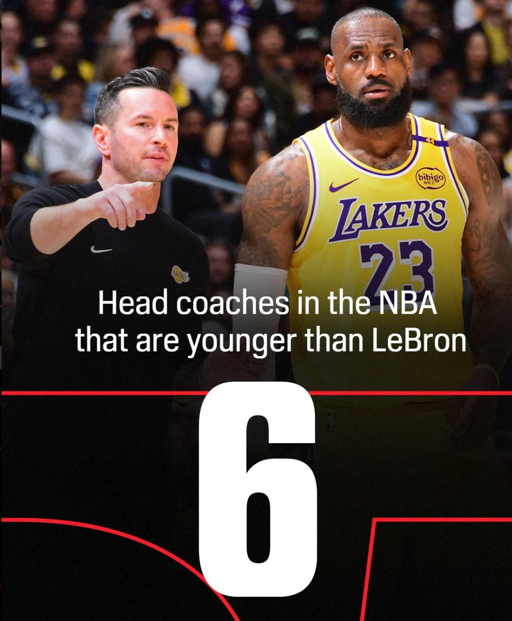 NBA现役6位主帅年龄小于詹姆斯，68位新秀在其首秀后出生   ESP...