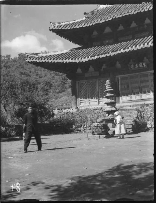 平壤东郊广法寺1952年照片，毁于1953年