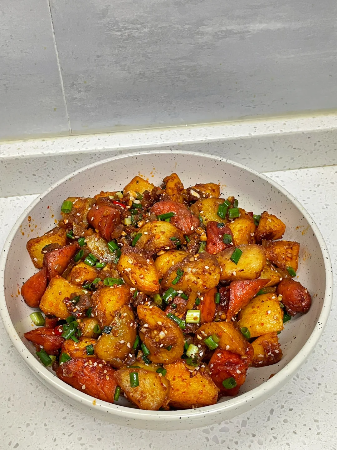 和校门口味道一样的锅巴洋芋，附详细做法～