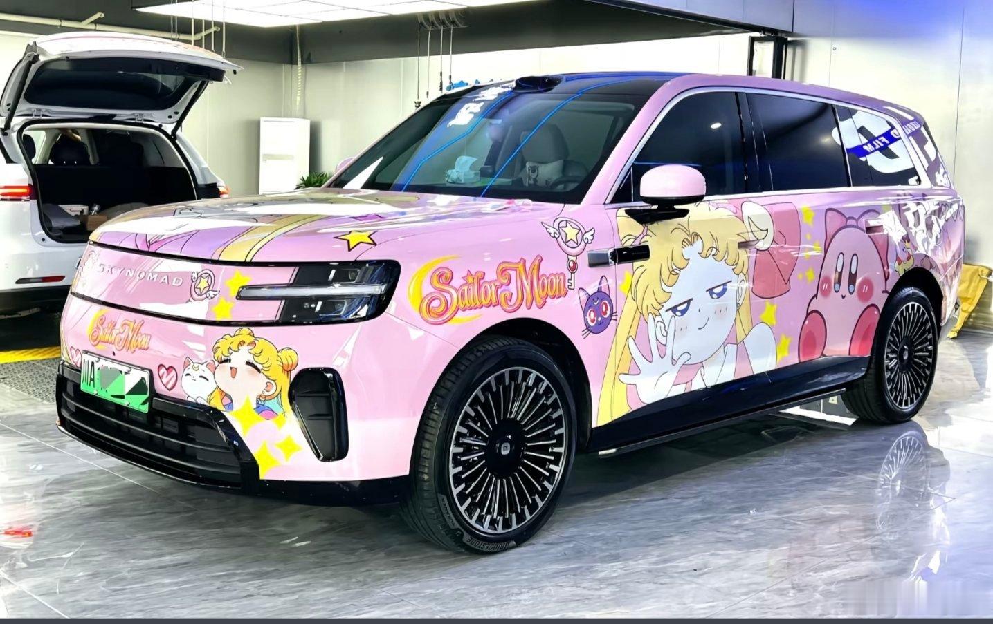 #雷军[超话]# 刷到一个小米澎程车主贴的美少女战士，有点可爱[酷] ​