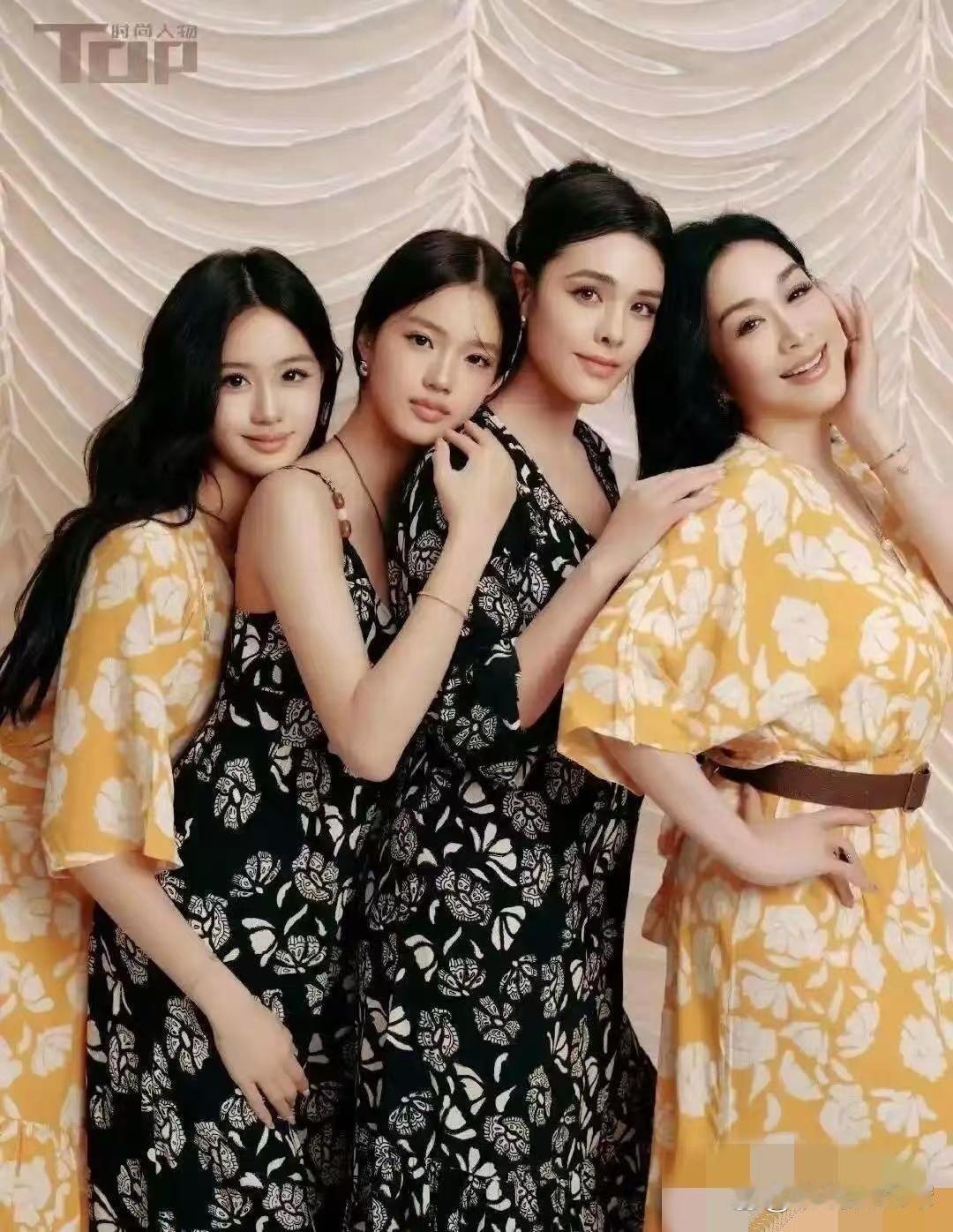 钟丽缇母女四人上杂志啦！辨识度超高，各有各的美，真是母系美貌啊！谁懂啊，三女儿忒好看了！ ​