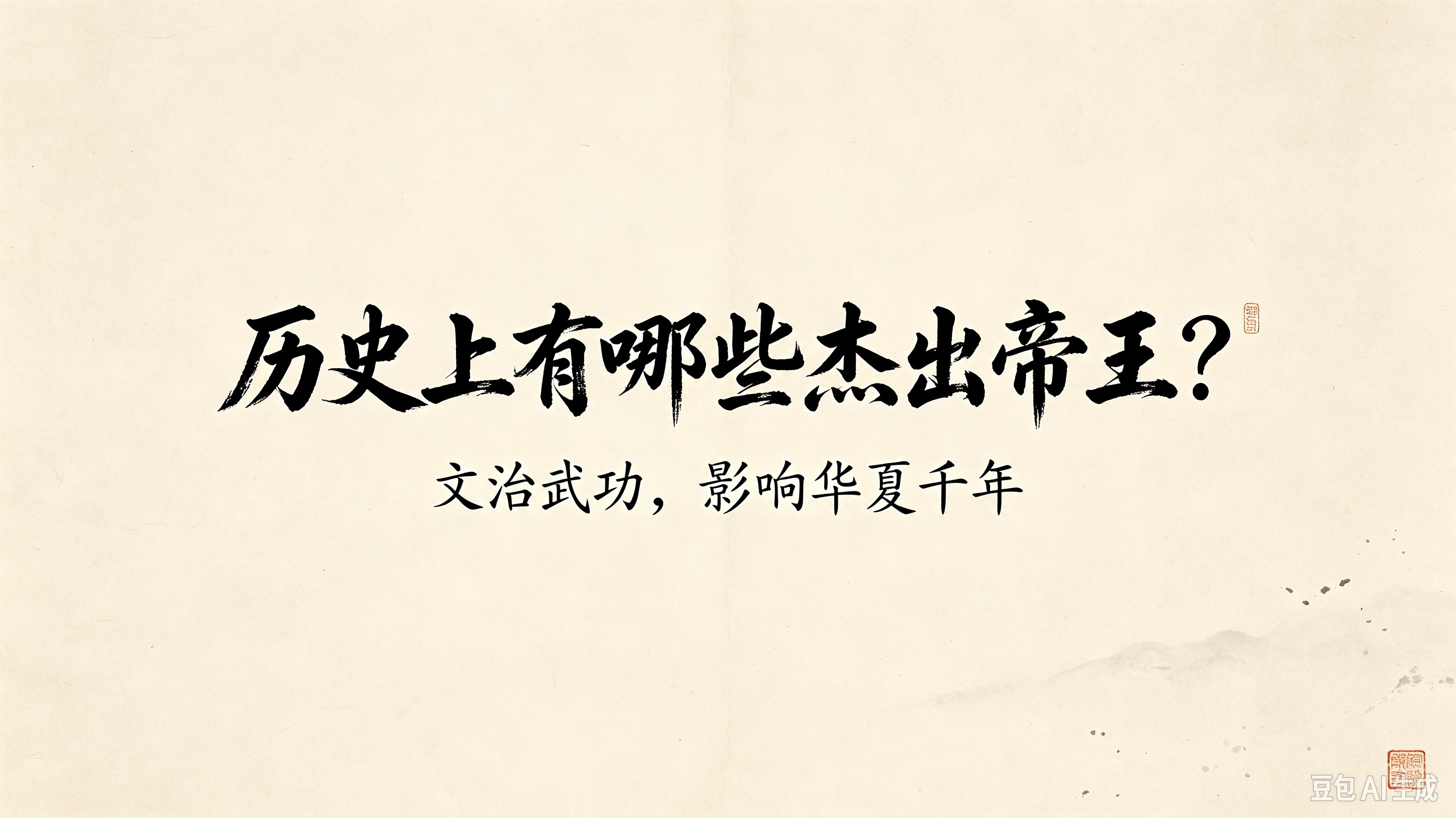 能称千古一帝的有哪些？看完看懂王朝兴衰


华夏数千年王朝史，帝王数百人。
有的人穷兵黩武、苛政害民；
也有不少帝王，定制度、拓疆土、安百姓，留下深远影响，被后世铭记。

✅ 秦始皇 嬴政
第一个大一统中央集权王朝的开创者。
扫灭六国，结束数百年诸侯分裂；统一文字、度量衡、钱币，确立郡县制，奠定之后