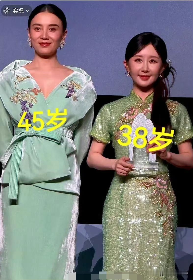 宋佳与舒畅同框，年龄差七岁，状态反差却格外刺眼。38岁的舒畅面部填充感过重，面部紧绷僵硬，塑胶感扑面而来，少了灵动的气韵。反观年长的宋佳，没有过度医美，面部舒展大气，自带成熟松弛的氛围感。可见硬靠填充强行留住饱满感，反而抵不过自然老去的从容质感。舒畅