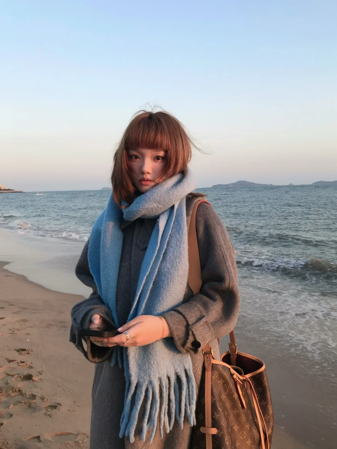 在海边 度过了幸福的一天