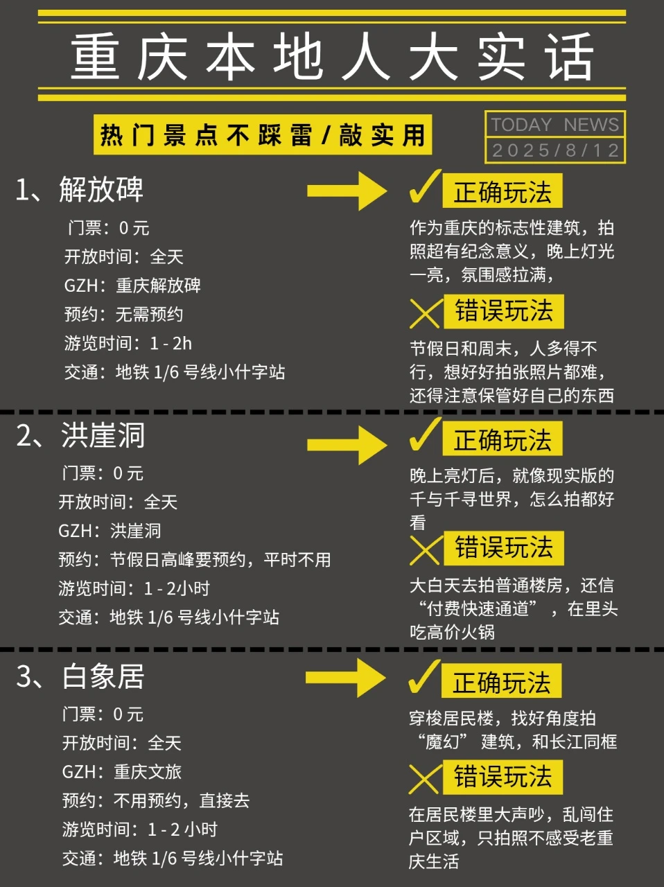 听劝！来重庆这么玩才叫会耍🎯本地人私藏攻