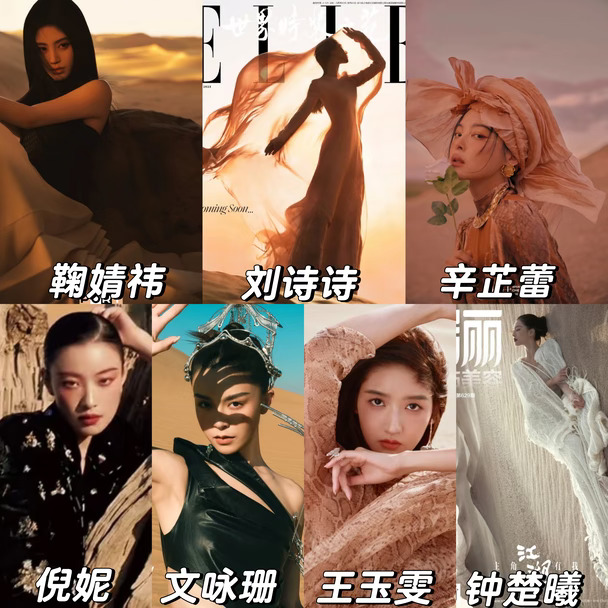 杂志封面上的沙漠之花，野性大气磅礴的美